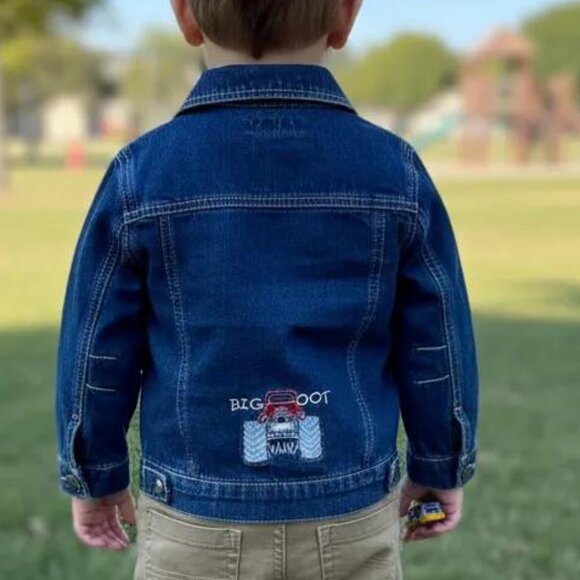 Krickets Elite Big Foot Monster Truck Denim Jean Jacket 3T - Picture 1 of 13